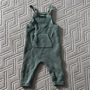 Little Planet by Carters Knit Baby Overalls in Sage Green 6-9M